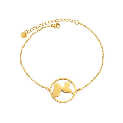 Collection DOUX BABY Guadeloupe Bracelet - Collier et chaîne de pieds acier