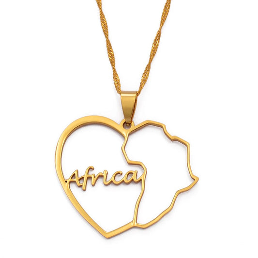 Collier LOVE Africa Acier Inox
