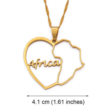 Collier LOVE Africa Acier Inox