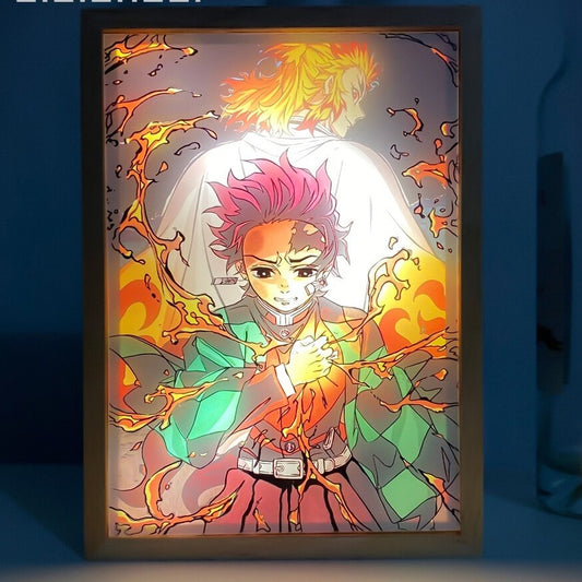 Tableau LED Demon Slayer Tanjiro Pillier du Feu