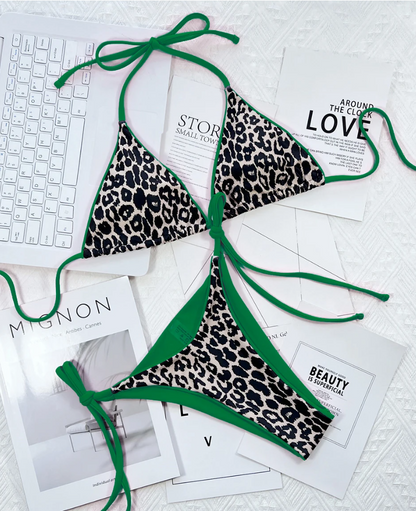 Bikini 2 pièces imprimé léopard