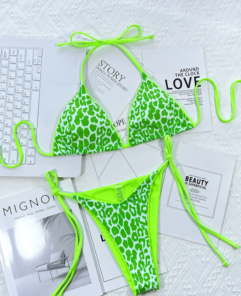 Bikini 2 pièces imprimé léopard
