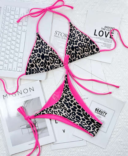 Bikini 2 pièces imprimé léopard