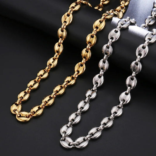 Collier et bracelet Graines de cafés Couleur Or ou Argent