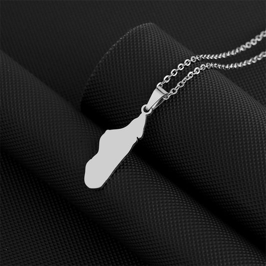 Pendentif Madagascar Acier Inox Contour ou Plein