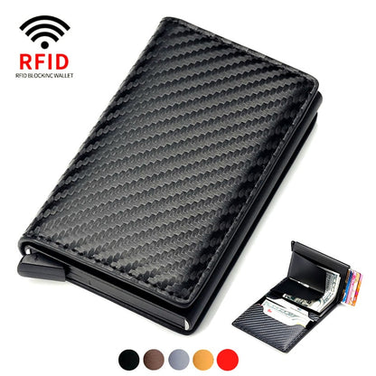 Porte-cartes RFID - Protection en cuir PU - Accessoire Homme et Femme