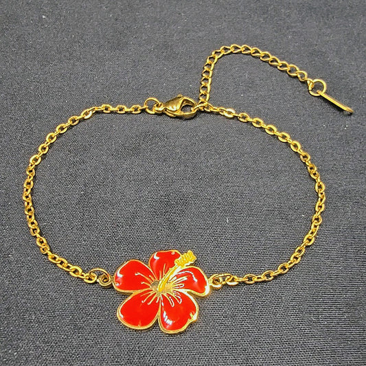 Bijoux Hibiscus Collier - Bracelet - Boucles d'oreilles